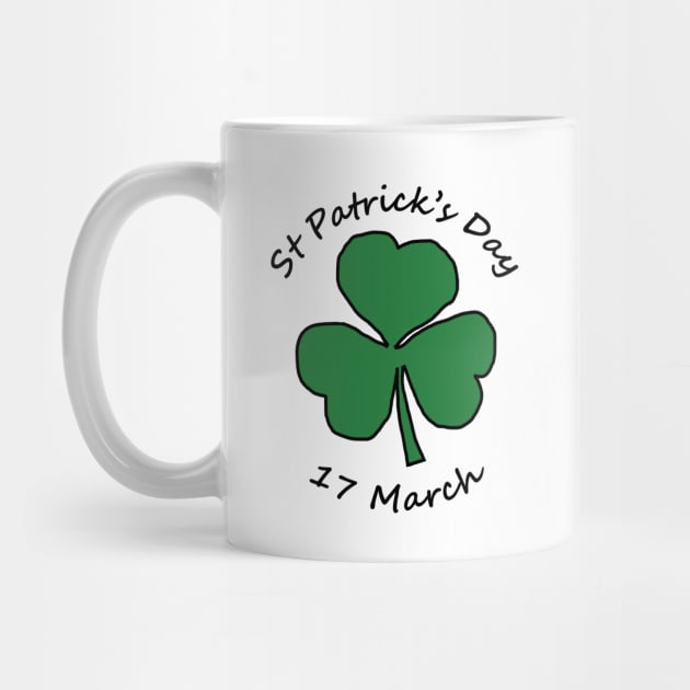 St Patricks Day 17 March Shamrock by ellenhenryart